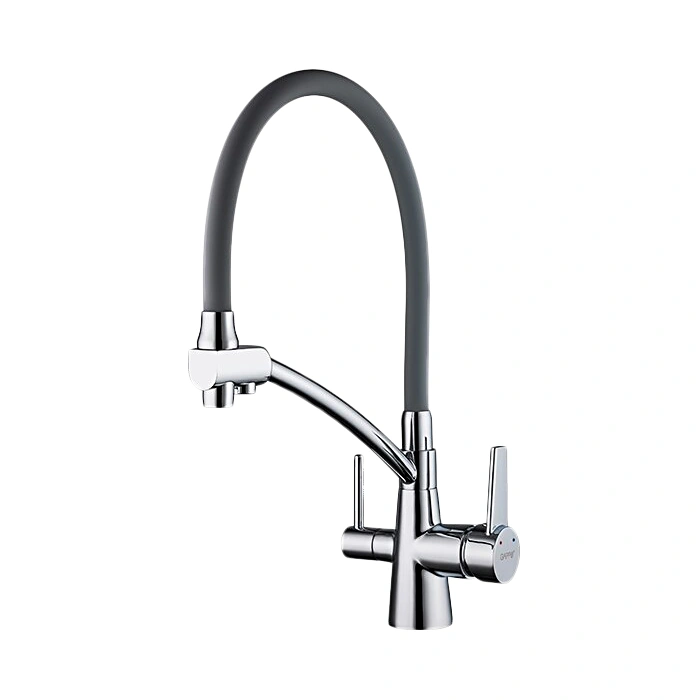 Смеситель для кухни со встроенным фильтром (краном) под питьевую воду Gappo G4398-17