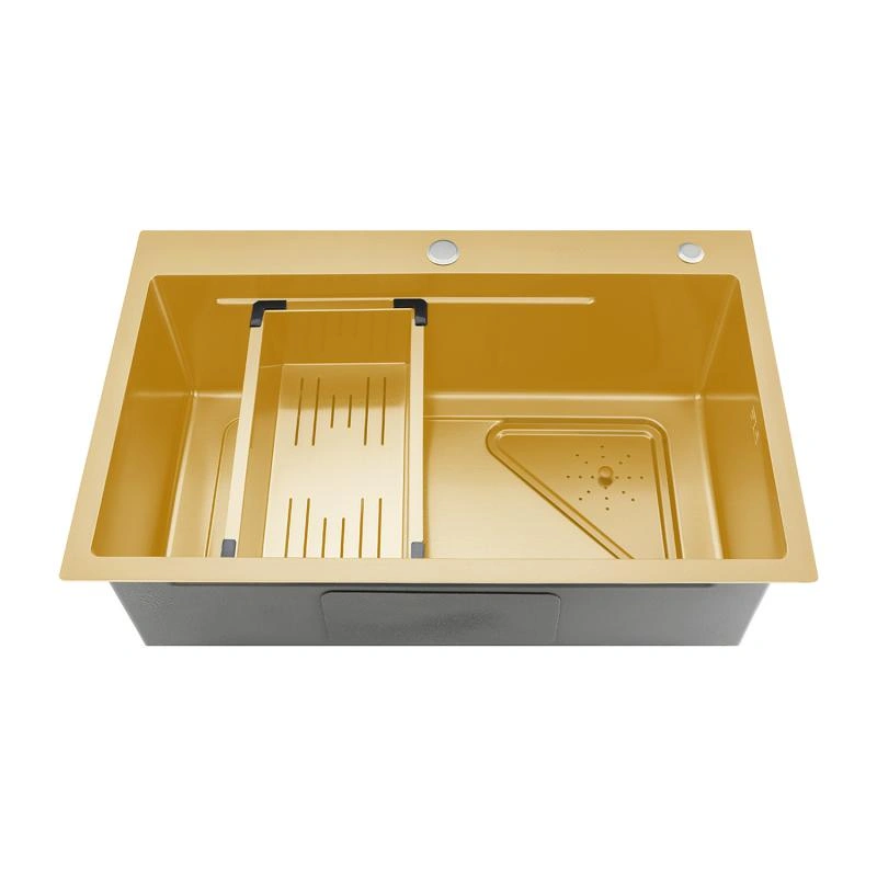 Мойка для кухни с коландером из нержавеющей стали Gappo GS7246-3