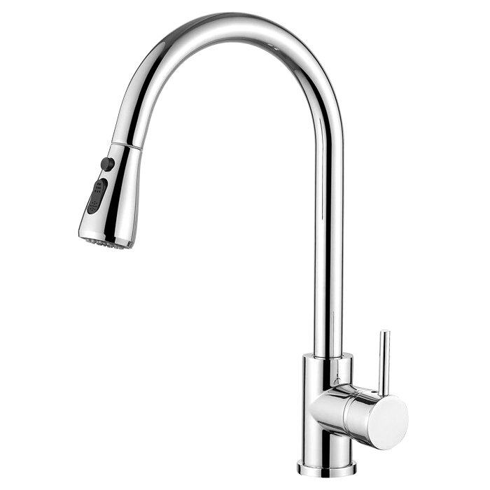 Смеситель для кухни с выдвижной лейкой Ledeme L6155