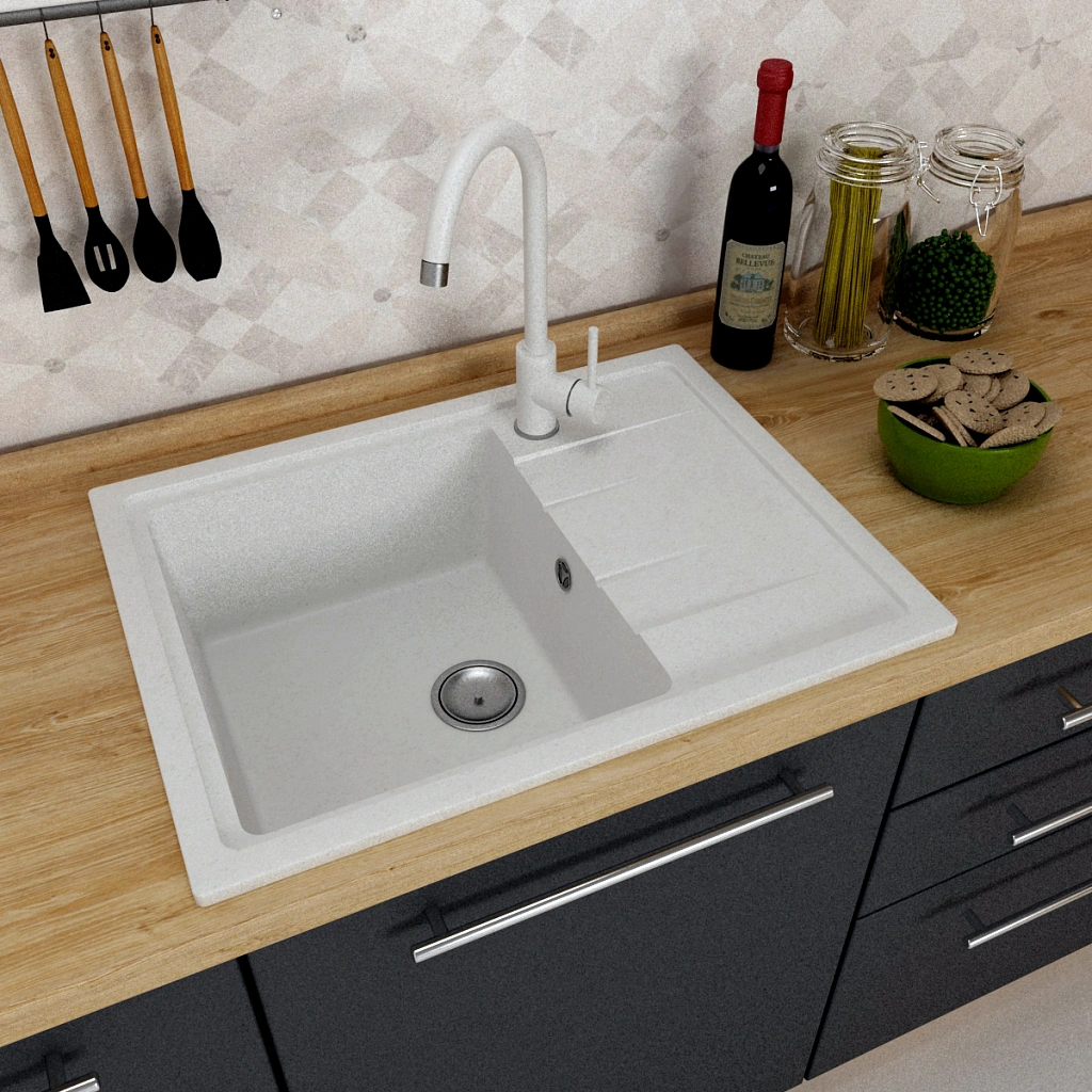 Мойка для кухни GranAlliance G-26 (Молочный)