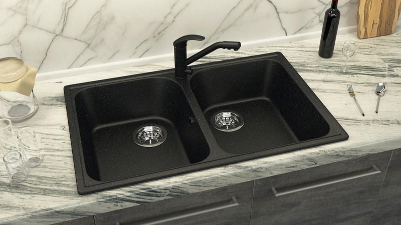 Мойка для кухни GranAlliance G-55 (Черный)