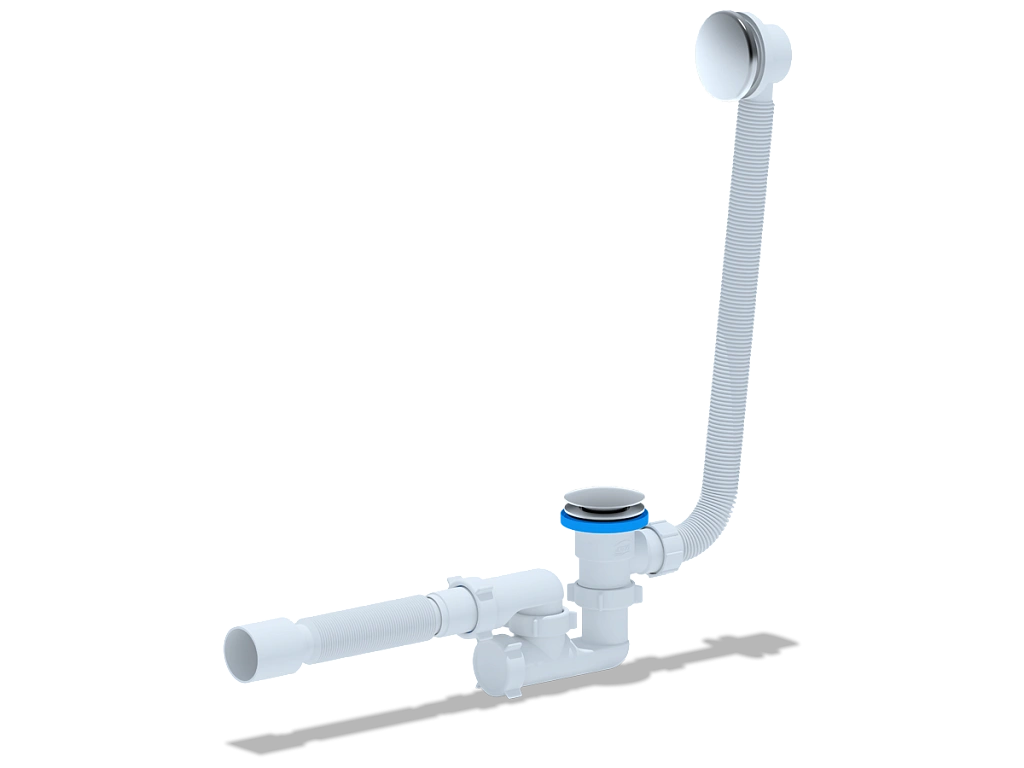 Сифон Анипласт EC255GS д/в кл-кл, регулир. св/п, г/т 375*40*50, грибок-сетка